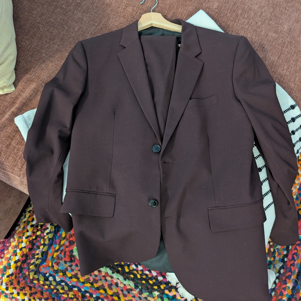 Men's Dark Red Suit by H&M